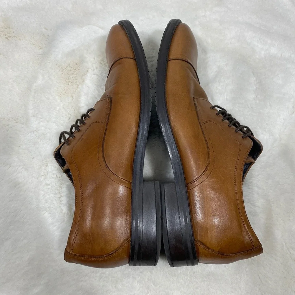Cole Haan Modern Essentials Cap Oxford Mens Brown Leather Dress Shoes Size 10.5M